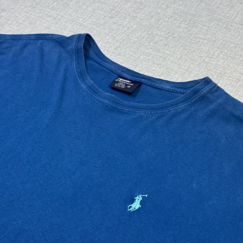 Polo By Ralph Lauren T-Shirt Mens XL Blue Crew Neck Cotton Short Sleeve